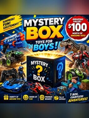 Mystery Box Toys for Boys Large Variety of Famous Surprises and Brands
